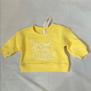Gymboree Yellow Kids Sweatshirt with Positive Message